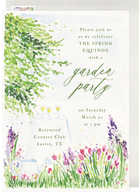 'Lush Garden' Garden party Invitation