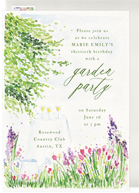 'Lush Garden' Entertaining Invitation