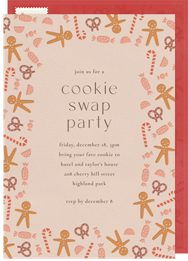 'Jolly Gingerbread' Holiday Party Invitation