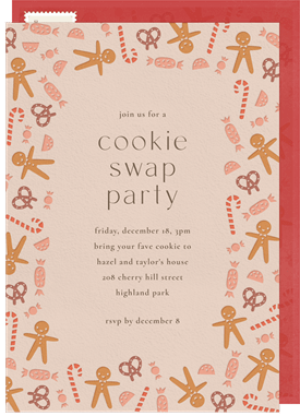 'Jolly Gingerbread' Christmas Party Invitation