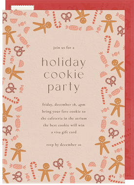 'Jolly Gingerbread' Business Holiday Party Invitation