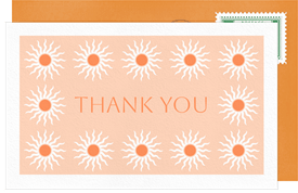 'Summer Suns' Entertaining Thank You Note