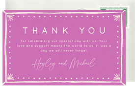 'Vivid Whimsy' Wedding Thank You Note
