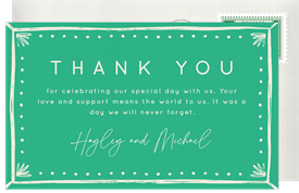 'Vivid Whimsy' Wedding Thank You Note