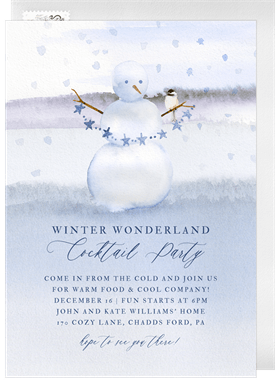 'Woodland Winter Friends' Holiday Party Invitation