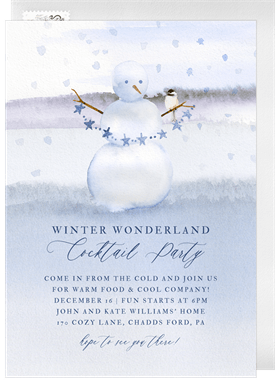 'Woodland Winter Friends' Christmas Party Invitation