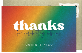 'Radiant Rainbow' Pride Thank You Note