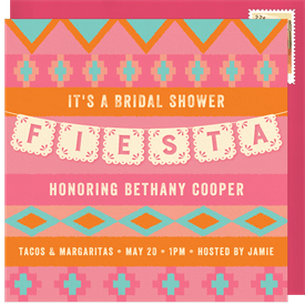'Fiesta Garland' Bridal Shower Invitation