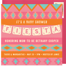 'Fiesta Garland' Baby Shower Invitation