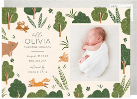 'Forest Baby' Birth Announcement