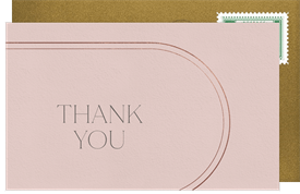 'Side Arch' Wedding Thank You Note