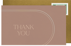 'Side Arch' Wedding Thank You Note