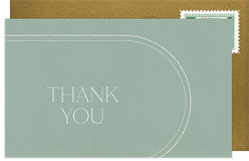 'Side Arch' Wedding Thank You Note