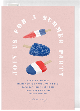 'Pop On Over' Summer Party Invitation