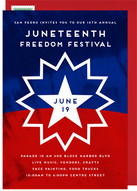 'Juneteenth Flag Motif' Juneteenth Invitation