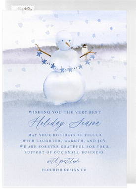 'Woodland Winter Friends' Business Holiday Greetings Card