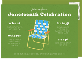 'Classic Lawn Chair' Juneteenth Invitation