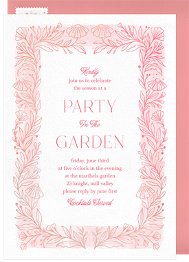 'Dainty Buds' Garden party Invitation