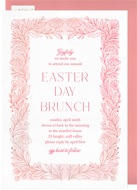 'Dainty Buds' Easter Invitation