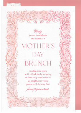 'Dainty Buds' Mother's Day Invitation