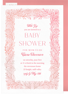 'Dainty Buds' Baby Shower Invitation