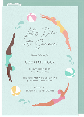 'Dive Into Summer' Summer Party Invitation