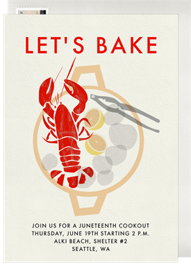 'Lobster Bake' Juneteenth Invitation
