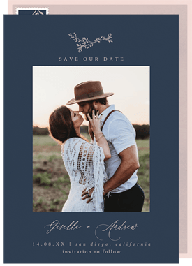 'Minimal Vine' Wedding Save the Date