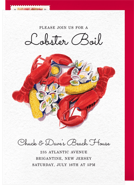 'Lobster Boil' Entertaining Invitation