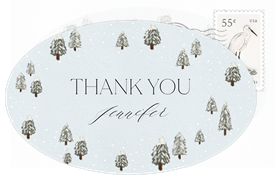 'Modern Woodland' Baby Shower Thank You Note