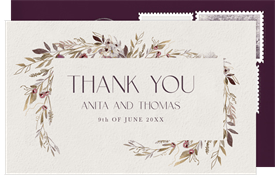 'Boho Frame' Wedding Thank You Note