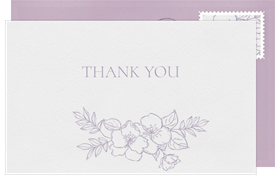 'Letterpressed Vine' Wedding Thank You Note