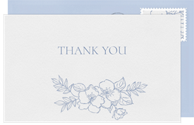 'Letterpressed Vine' Wedding Thank You Note