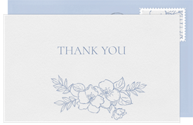 'Letterpressed Vine' Wedding Thank You Note