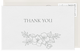 'Letterpressed Vine' Wedding Thank You Note