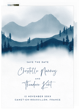 'Misty Mountains' Wedding Save the Date