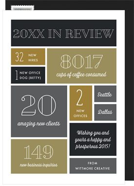 'Quick Review' Business Holiday Greetings Card