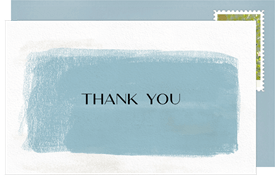 'Artful Paint Strokes' Wedding Thank You Note
