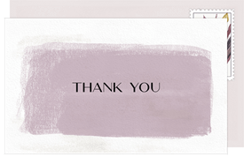 'Artful Paint Strokes' Wedding Thank You Note