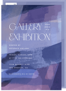 'Gallery Strokes' Business Invitation