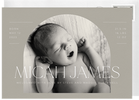 'Arched Arrival' Birth Announcement