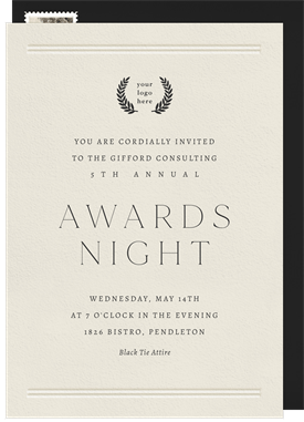 'Letterpressed Elegance' Awards Ceremony Invitation