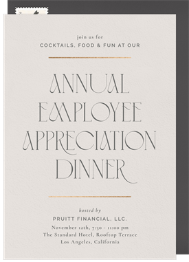 'Timeless Accents' Dinner Invitation
