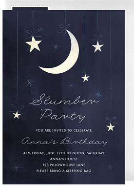 'Paper Moon' Kids Birthday Invitation