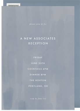 'Watercolor Washed' Business Invitation