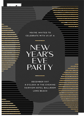 'Deco Glam' New Year's Party Invitation