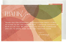 'Abstract Kaleidoscope' Graduation Thank You Note
