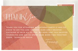 'Abstract Kaleidoscope' Adult Birthday Thank You Note