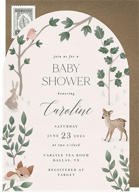 'Wildwood Whimsy' Baby Shower Invitation