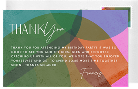 'Abstract Kaleidoscope' Adult Birthday Thank You Note